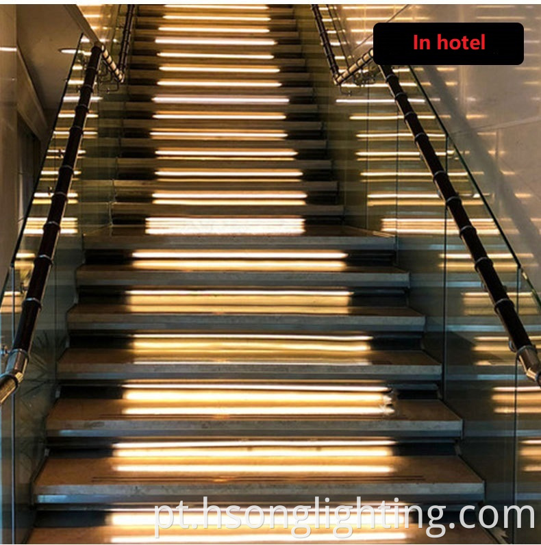 Novo sensor LED de LED Stair Sensor infravermelho e energia Night Light 22 Passos 264W Luz interna